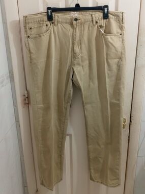 Dockers Khaki Jean Slack 5 Pocket Tag 40x29 Cotton Straight Fit Pants Flaw